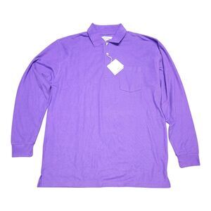 Tri Mountain Polo Long Sleeve Size XL Purple NEW NWT